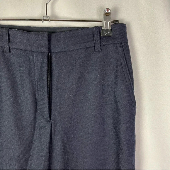 COS Navy Blue Wool Straight Leg Dress Trousers 2 - Picture 3 of 4